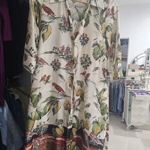 Tropical Bird Print Shirt